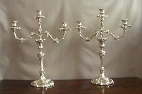 Antique Silverplated Candelabra.